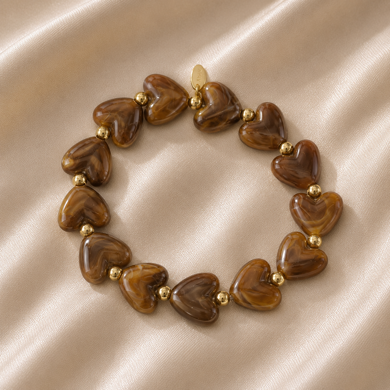 Elastic heart bracelet | stainless steel PRE ORDER